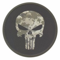 Мілітарка™ шеврон Punisher кругла ПВХ чорна / ММ-14