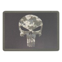 Мілітарка™ шеврон Punisher 7 х 5 см ПВХ чорний / ММ-14