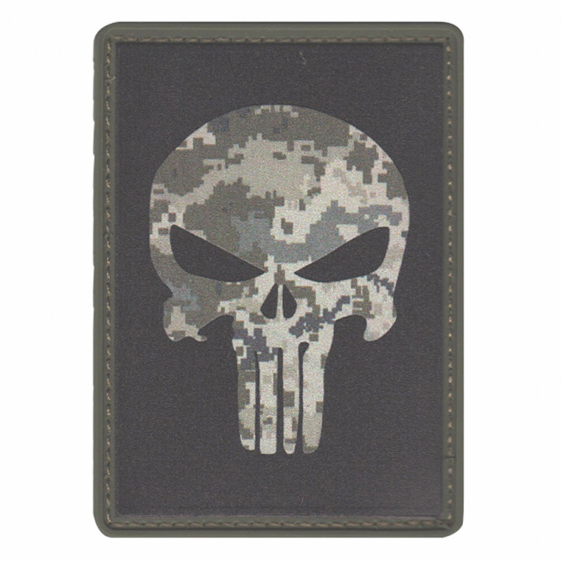 Мілітарка™ шеврон Punisher 5 х 7 см ПВХ чорний / ММ-14