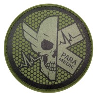 Мілітарка™ шеврон Paramedic HEX ПВХ чорний / олива